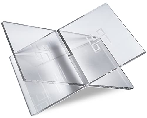Honygebia Clear Acrylic Book Stands - Cross Frame Acrylic Book Holder, Open Bookstand For Display And Reading, Suitable For Art, Bible, Cookbook, Easel, Magazine, Textbooks 12.5" X 9.5" X 5.5" #TOP7