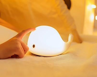 Miniatura 4 de Linda luz nocturna y lámpara para niños, luz nocturna LED portátil con batería de silicona para dormitorio de niños, niños pequeños, bebés,