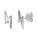 Lightning Bolt Stud Earrings in 925 Sterling Silver by Silver Phantom Jewelry