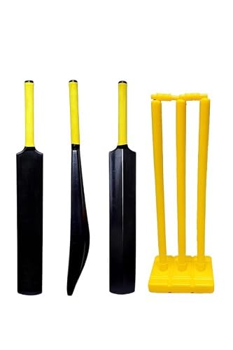 Kids Cricket Practice Kit with 1 PVC Bat & 1 Yellow Stumps | Complete Cricket Set for Boys & Girls | Lightweight Indoor & Outdoor Cricket Training Kit-image-42