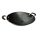 YYUINU Wok de hierro fundido de doble oreja, gran wok de hierro fundido, tamaño grande, olla de hierro fundido, 38 cm