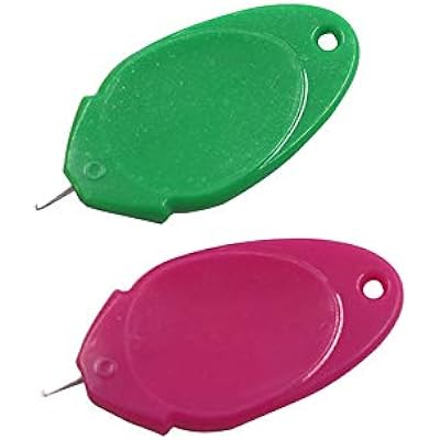 Automatic Needle Threader, with 2 Pcs Plastic Needle Threader Easy Needle Threader Tool Sewing Accessories