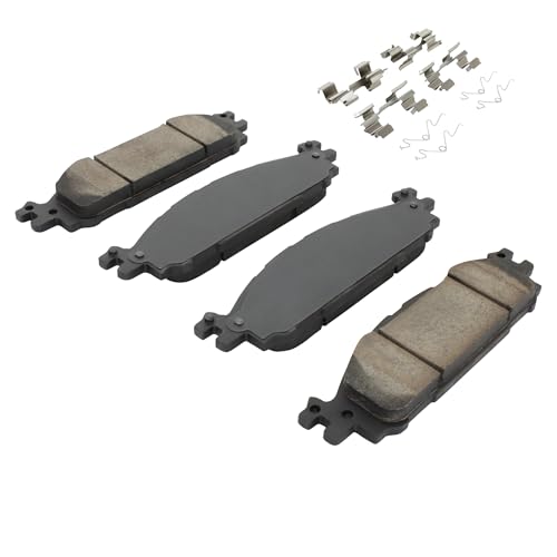 Image of QUALITY-BUILT Front Ceramic Brake Pads, Premium 1001-1508C, Compatible with 2010-2019 Ford /Lincoln (Explorer,Flex,MKS,MKT,Taurus)