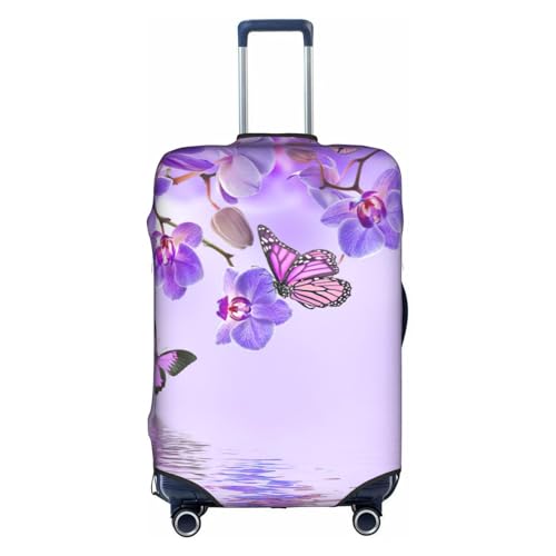 Housse de bagage papillon violet XL pour repérer sa valise à l'aéroport
