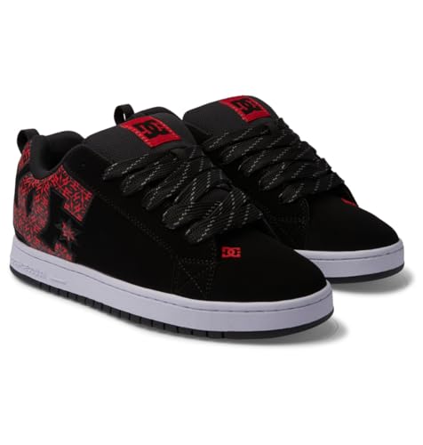 DC Shoes Herren Court Graffik Sneaker, Black White Red 1, 43 EU
