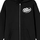Bioworld Dr. Pepper Logo Men's Black Zip-Up Hoodie, Black, M - Image 2