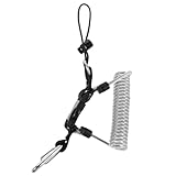 ELAYARD Einziehbares Taucher Lanyard mit Federelastischem Halteband Edelstahl Schnalle Sicherer Befestigung für Unterwasser kameras und Tauchleuchten Leichtes Sicherheitsseil für Taucher