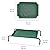 Amazon Basics Raised Dog and Pet Bed - Large Size, Cooling, for Indoor and Outdoor Use, 130 x 80 x 19cm, Green