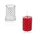 MILIVIXAY Spiral Shape Cylinder Ｍold-Height: 3.0 inch,Diameter:2.0 inch-Durable PC Candle Mold for Making Candles