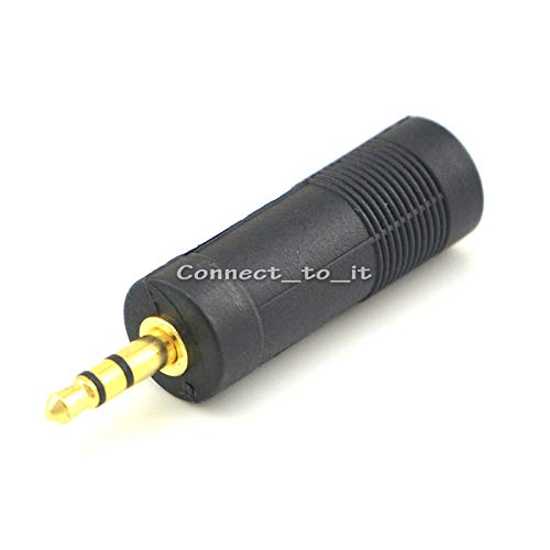100 Pieces Stereo Audio Adapter 6.5 mm Plug Female to 3.5 mm Jack Male Connector Adapter