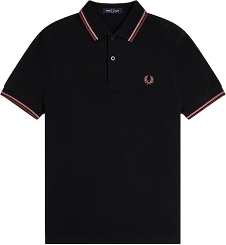 Fred Perry Slim Fit Twin Tipped Polo M3600, Nero ,