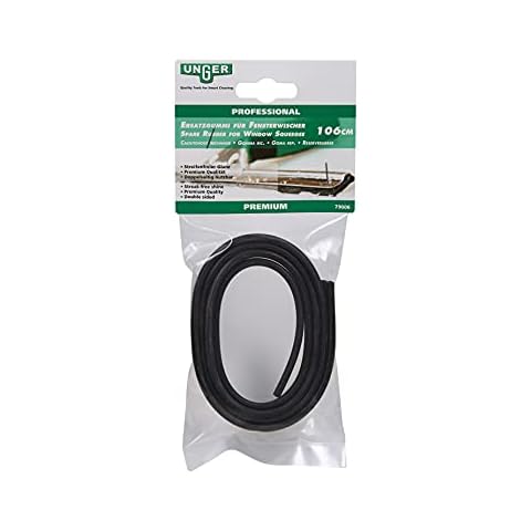 UNGER Window Cleaning Squeegee Blade Replacement - Soft Rubber 106cm Adjustable Size Strip - Professional Quality, Double Sided Premium Rubber Cover