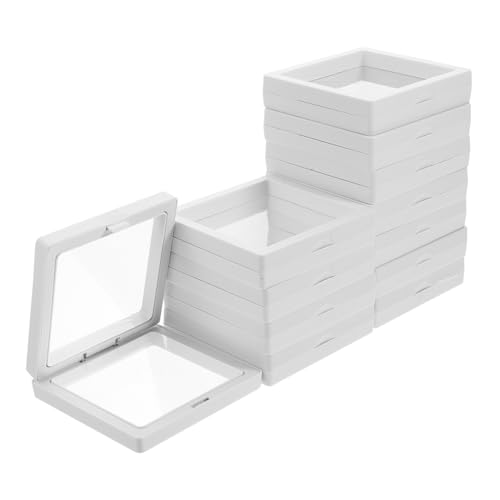 SHERCHPRY 12 Set Espositore sospeso stand di gioielli antichi cornice moneta galleggiante scaffali espositivi monete cornice per esposizione di collane galleggianti collana