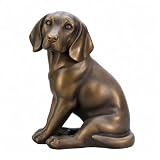 Comfy Hour 18 cm kamienna żywica siedzący labrador pies biurko dekoracyjna figurka, miedź