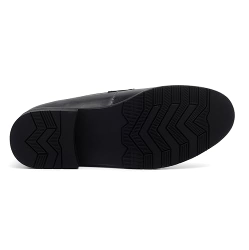 Comfort Penny Loafers for Men – Leather Slip-On Shoes with Orthotic-Friendly Insole and Flexible Outsole for Work & Daily Wear Black4