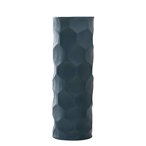 HCHLQLZ 30cm Azúl Decorativos Modernos Ceramica Jarrones de Flores para Mesa de Comedor Sala de Estar Idea Regalo para Cumpleaños Boda Navidad
