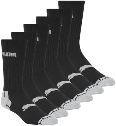 PUMA mens 6 Pack Crew running socks, Black/Grey, 13-15 US : Buy Online at  Best Price in KSA - Souq is now Amazon.sa: Fashion
