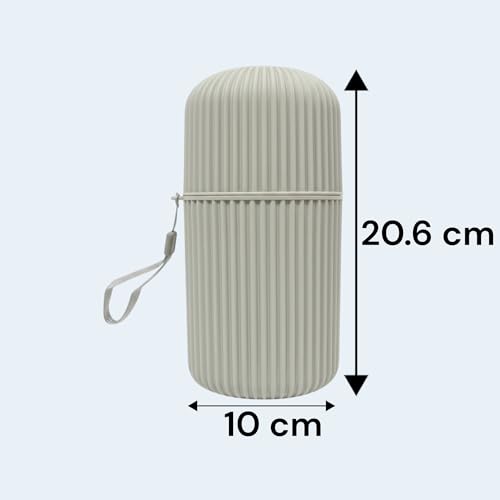 Image of Travel Curry - Travel Toothbrush Cup Case Extra Large Size, Portable Toothbrush Holder Case for Traveling, Camping, Business Trip and School, Plastic Toothbrushes Toothpaste Set (Blue XL)