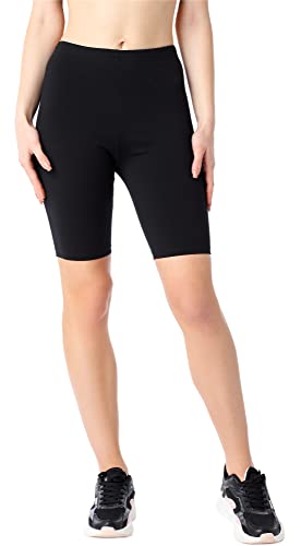 Bellivalini Damen Kurze Leggings aus Bio-Baumwolle BLV50-185 (Schwarz, XL) Cover