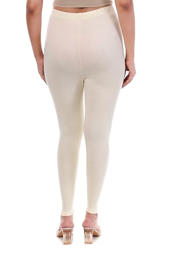 Image of TPF Women Solid Cotton Lycra Stretchable Leggings | Comfortable Ankle-Length Slim Fit Leggings for Women & Girls | Soft, Breathable Wear Bottoms
