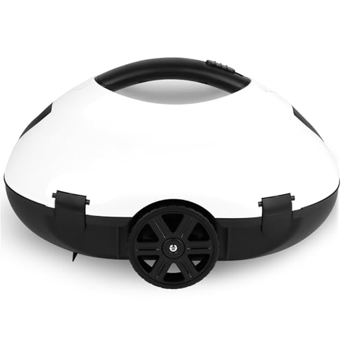KWODE Robot de piscina, motor dual, función de aparcamiento automático, batería de 5000 mAh, 130 min de limpieza potente, IPX8 resistente al agua, ideal para piscinas de suelo plano de hasta 80 m²