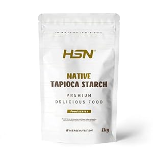 HSN Almidón de Tapioca | Sabor Natural 1Kg = 67 Servicios | 100% Natural Origen Yuca | Ideal Recetas Sin Gluten Espesante | Sin Azúcares Ni Excipientes | No Incluye Dosificador | No-GMO, Vegano