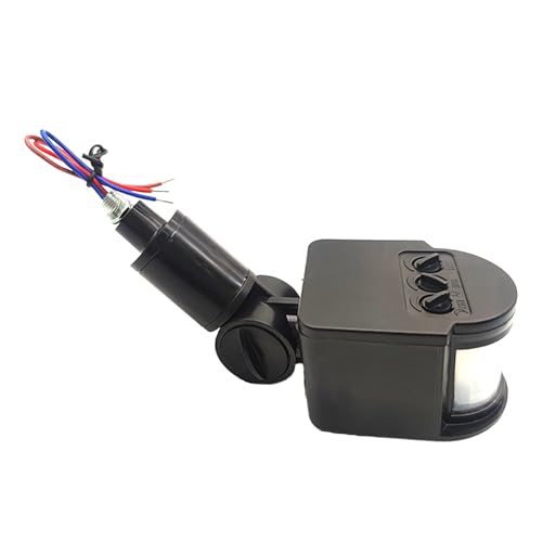 BaRiFanNova PIR Motion Detector, Motion Sensor Replacement, AC110-220V, Waterproof Outdoor,Human Body Sensor for LED Light, Auto Dusk to Dawn Inductor Switch (Black)