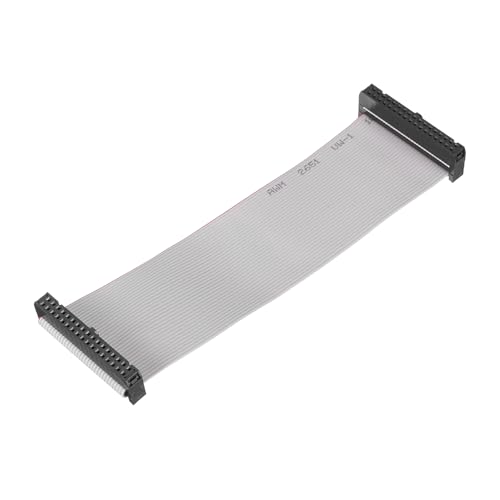 Image of sourcing map 1 Pcs IDC Connector Flat Ribbon Cable, 34 Pins 2.54mm Pitch 15cm Length FC to FC Dual Female Connector Flat Ribbon Cable Wire for Industrial Electronics, Grey