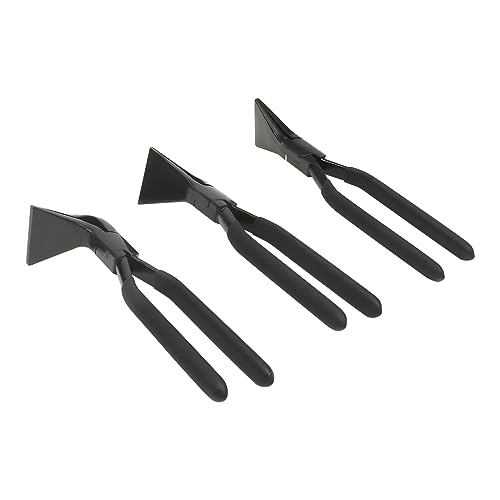Lot de 3 pinces pliantes à tôle 0°, 45°, 90°, largeur de la bouche 60 mm et 59 mm, pince à plier, pince à plier, pince coudée, couvreur, plombier, convient pour le pliage et le lissage des tôles