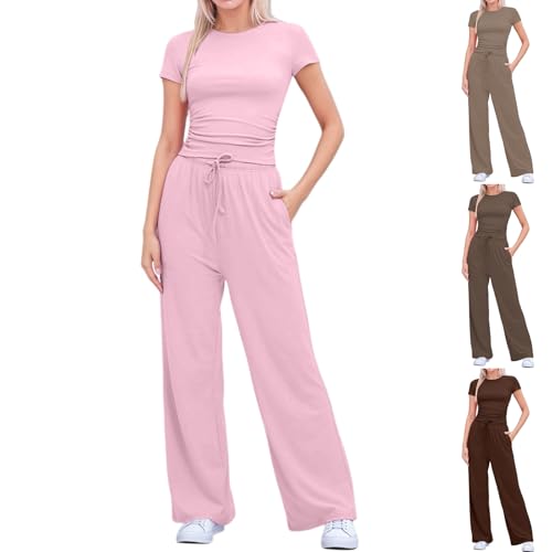 Genérico Conjunto Mujer Chándal Completo Pantalon y Top Manga Larga con Bolsillos Ropa Casa Gym Fitness Chandal Conjunto Mujer Vestir Dos Piezas Traje Elegante Pijama Invierno Otoño