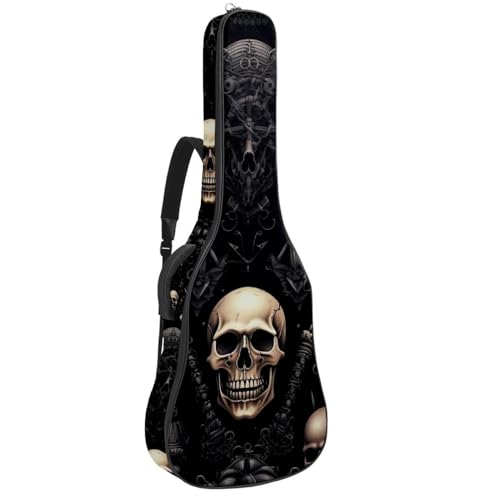Sac pour guitare style punk crâne pour les trajets du quotidien