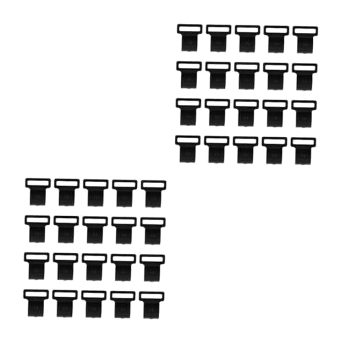 Yardwe 2 Juegos Accesorios para Postes De Carpa Aferramiento Campana Colgante Postes para Acampar Polos Abrazadera Postes De Lona Apuestas Carpa De Lona Black El Plastico 30 Piezas * 2