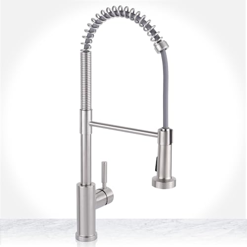 Miseno MNO281L 1.75 GPM Single Hole Pre-Rinse Kitchen Faucet - Stainless Steel