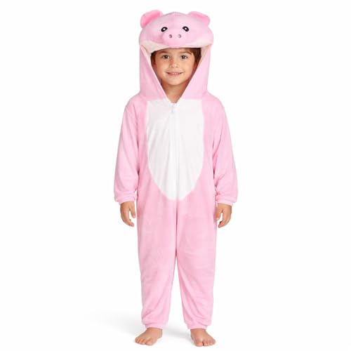 Image of Raj Costume Animal Fancy Dress Costume for Boys & Girls | Hooded Full Body Wildlife Zoo Animal Jumpsuit | Soft Costume for School Function, Fancy Dress, Halloween, Birthday, Cosplay & Role Play