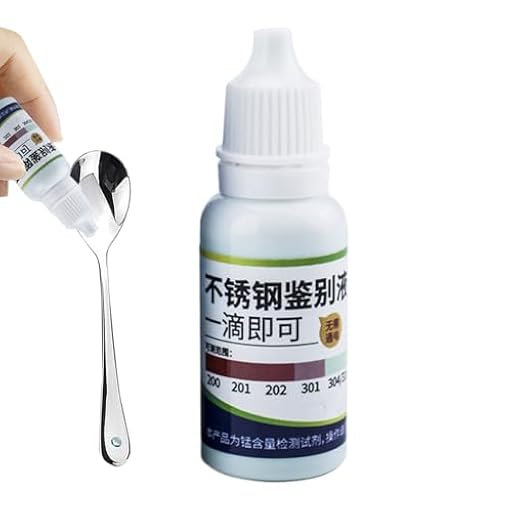 Stainless Steel Test Solution - 15ml Solución Prueba Sanitaria | Reactivo Identificación Acero - Líquido Rápido | Detector 304 201 202 301, Análisis Test | Vajilla Fregadero Construcción | Ya disponible en tu tienda friki favorita! En mundofriki.es!