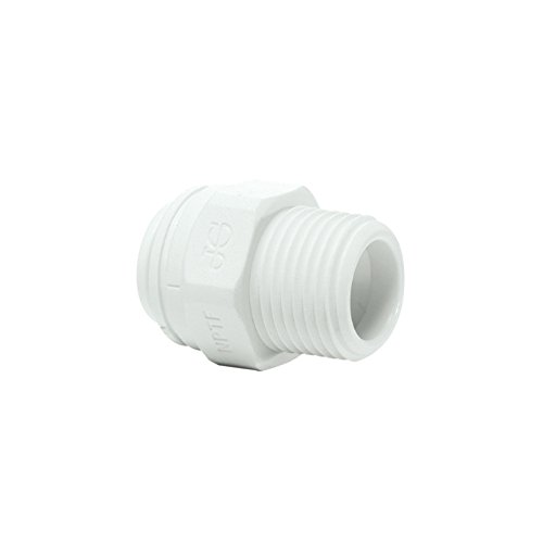 John Guest Speedfit PP011223W 3/8OD by 3/8NPTF Male Connector, 10-Pack