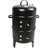 AZIEBAYピザ窯 屋外ストーブ 2層ピザオーブン薪窯 3-in-1 スモーカーグリル アウトドア パティオ グリル 薪ストーブ ポータブル グリル 炭ストーブ コンパクト 小型 キャンプファイヤー ラック バーベキュー 薪暖炉 テントストーブ 便利な薪ストーブ ワイドウィンドウ アウトドアストーブ