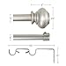 H.VERSAILTEX Elegant Window Treatment Telescoping Double Curtain Rod Set with Classic Cap, 3/4-Inch Diameter, Adjusts from 48 to 84 Inches, Nickel