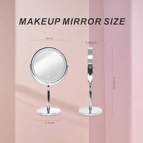 Espejo de Maquillaje Redondo con Luz LED y Aumento 10X miniatura 2
