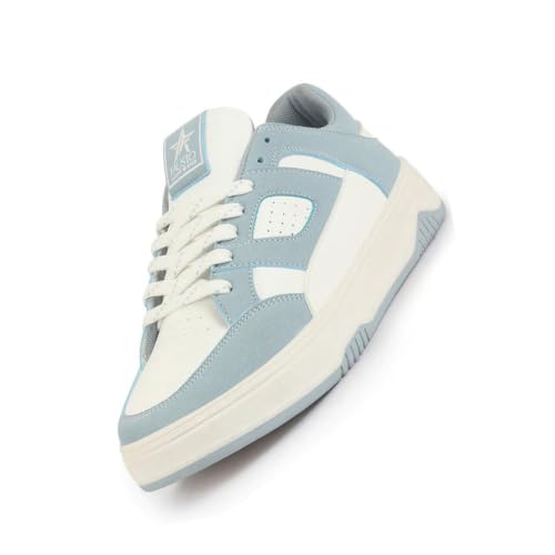 Image of FAUSTO Women Colorblocked Low Top Casual Shoes | Classic Lace-up Dress Sneakers | Memory Cushioned Insole