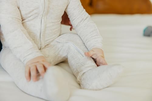 Image of Copper Pearl Zip-Up Footie Baby Pajamas - Soft Newborn Onesies for Boys & Girls, Tag-Free with Two-Way Zipper Baby Sleepers for Newborn - 24 Months, Oat