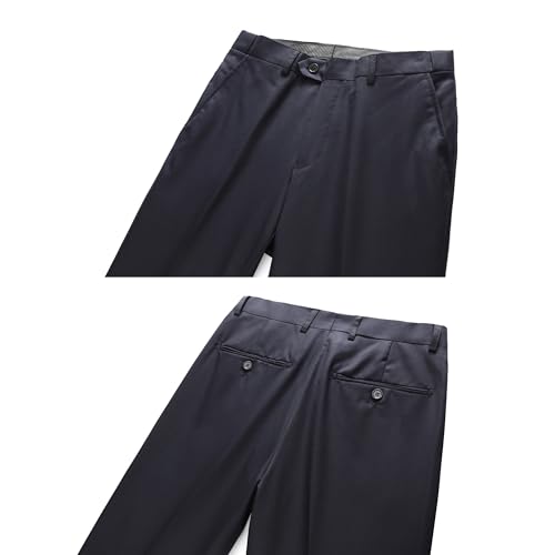 MOGU Modern Fit Men's 2 Piece Wool Suit Two Buttons Tuxedo Blazer Pants for Formal Events Proms Business3
