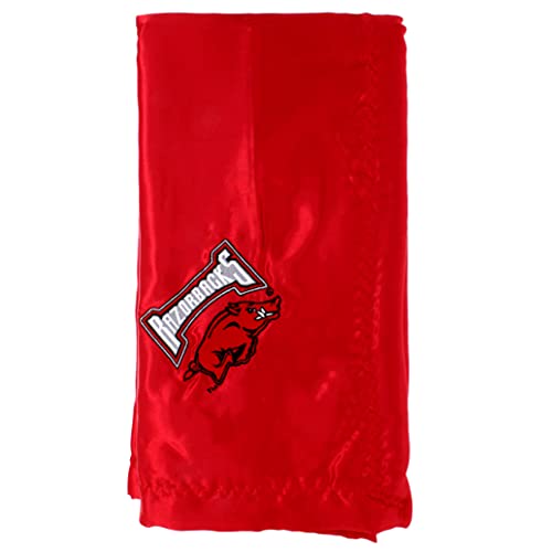 Comfy Feet Everything Comfy Arkansas Razorbacks Silky and Super Soft Plush Baby Blanket, 28" x 28"