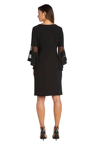 Image of R&M Richards Women's Sheer Allure Wrap Dress