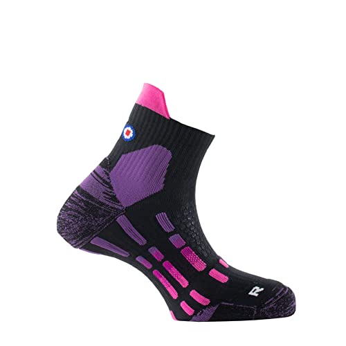 Thyo - Socquettes Pody Air® Trail Silver MADE IN FRANCE - couleur - Noir violet - Pointure - 38-40