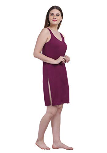 Image of Splash Cotton Rich Camisole Slip for Women| Long Kurti Slip /Suit Slip /Camisole Slip Knee Length - 139
