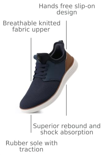 Image of VILOCY Mens Slip On Casual Dress Shoes Hands Free Fashion Sneakers Mesh Tennis Walking Work Shoes Comfortable Breathable Lightweight Non Slip