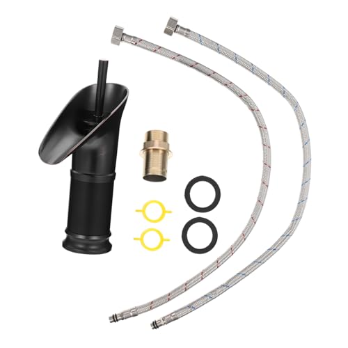 HOMSFOU 1ensemble Robinet De Lavabo Rétro Cuivre Avec Mitigeur Et Évacuation Robinetterie De Salle De Bains à Design Cascade Pour Lavabo Et Salle Eau