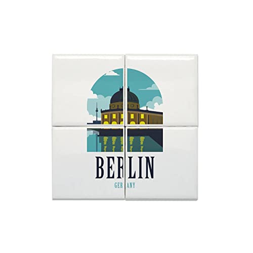 Carreaux céramique Berlin 15,2 cm illustration artistique Allemagne