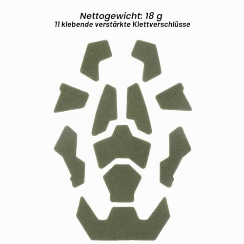 Qavctw 11pcs Airsoft taktischer Helm Haken und Schleife Befestiger Set DIY-Kit für schnellen hohen Schnitt Helm